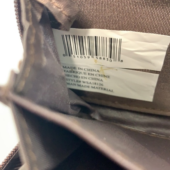 Miscellaneous Trifold Wallet Khaki/Brown Fabric/Faux Leather Calculator - Picture 7 of 9